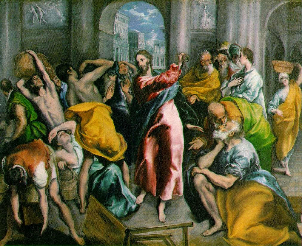 Ježiš vyháňa z chrámu kupcov / El Greco