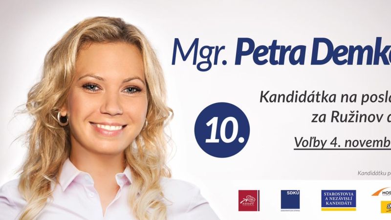 PETRA DEMKOVÁ: Kandidátka, ktorá síce mohla byť zvolená – ale nebude zastupovať nikoho