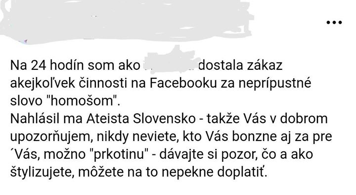 Liberálna sloboda slova v praxi Toto je snímka z nábožensky ladenej skupiny. Prihlásil sa…