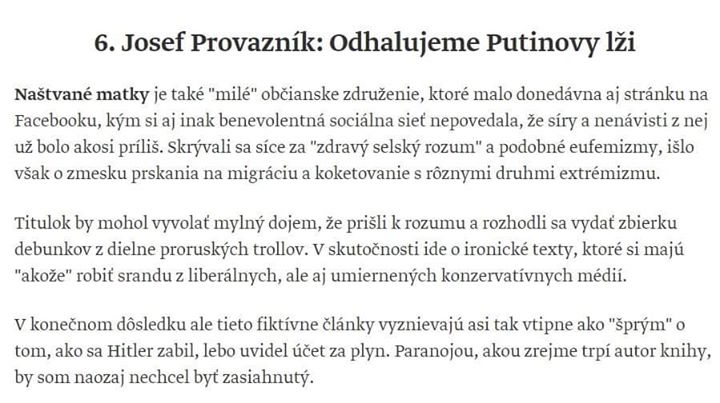 Na Sme vyšla „recenzia“ schvaľujúca cenzúru Portál SME s názvom FICI, uviedol krátku recenziu…