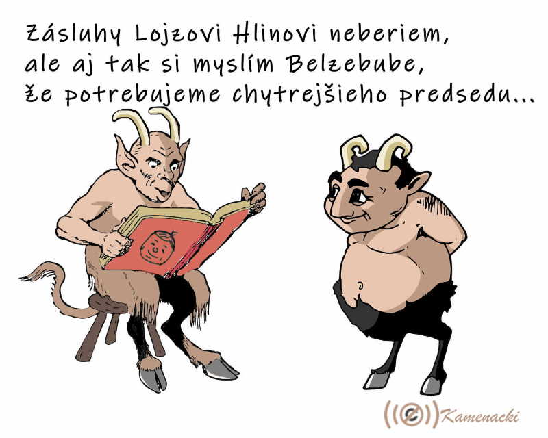 Humor „Kamenacki“ – Lucifer dostal hlásenie o predvolebnej kampani Alojza Hlinu