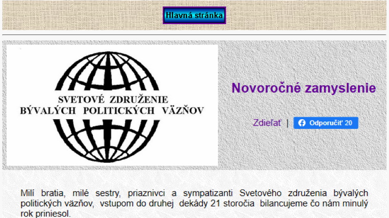 Svetové združenie bývalých politických väzňov kritizuje obmedzovanie slobody slova na Slovensku.