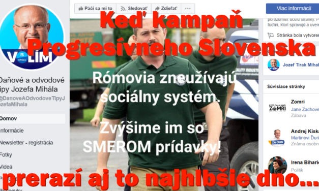 Kampaň Progresívneho Slovenska preráža dno.